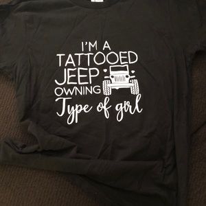 XL Black Tshirt “I’m a tattooed Jeep owning”